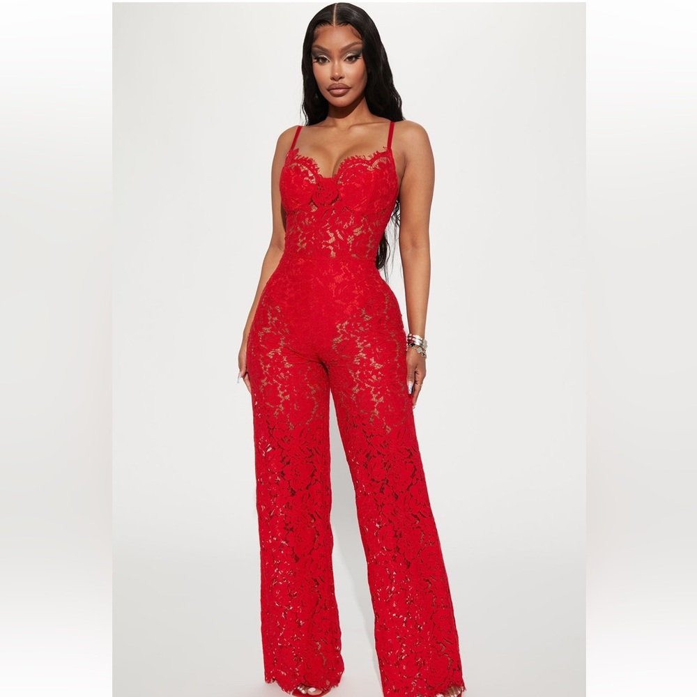 Evening Glow Lace Jumpsuit